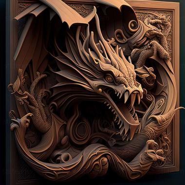 3D model Fight The Dragon game (STL)